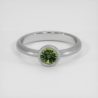 0.63 Ct. Green Sapphire Ring, Silver 1