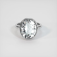 7.45 Ct. Grey Beryl Ring, 10K White Gold 1