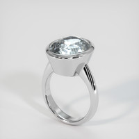 7.45 Ct. Grey Beryl Ring, 10K White Gold 2