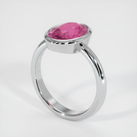 2.98 Ct. Pink Sapphire Ring, 10K White Gold 2