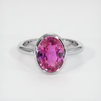 2.98 Ct. Sapphire Ring, 14K White Gold 1