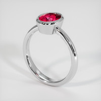 2.09 Ct. Ruby Ring, 14K White Gold 2