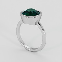 5.06 Ct. Bluish Green Sapphire Ring, 14K White Gold 2
