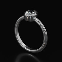 1.04 Ct. Sapphire Ring, 14K White Gold 2