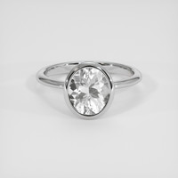 2.42 Ct. White Phenakite Ring, 18K White Gold 1