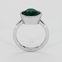 5.06 Ct. Bluish Green Sapphire Ring, 18K White Gold 3