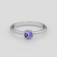 0.56 Ct. Purple Sapphire Ring, 18K White Gold 1