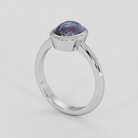 2.97 Ct. Blue Sapphire Ring, 18K White Gold 2