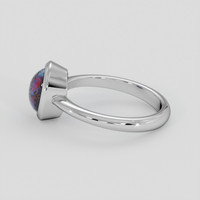 2.97 Ct. Blue Sapphire Ring, 18K White Gold 4