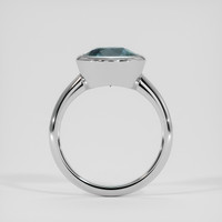 4.29 Ct. Bluish Green Sapphire Ring, 18K White Gold 3