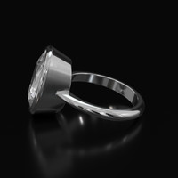 11.12 Ct. White Sapphire Ring, 18K White Gold 4