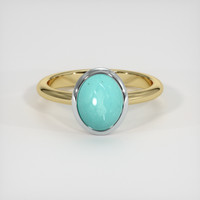 1.30 Ct. Gemstone Ring, 14K White & Yellow 1