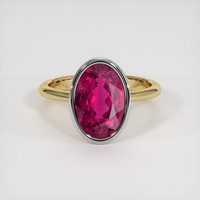 3.20 Ct. Gemstone Ring, 14K White & Yellow 1