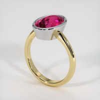 3.20 Ct. Gemstone Ring, 14K White & Yellow 2