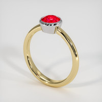 1.10 Ct. Ruby Ring, 14K White & Yellow 2