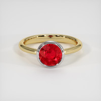 1.81 Ct. Ruby Ring, 18K White & Yellow 1