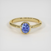 0.73 Ct. Blue Sapphire Ring, 10K Yellow Gold 1