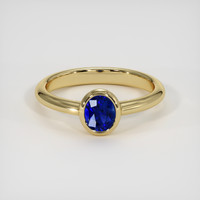 0.62 Ct. Blue Sapphire Ring, 10K Yellow Gold 1