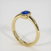 0.62 Ct. Blue Sapphire Ring, 10K Yellow Gold 2