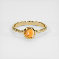 0.75 Ct. Orange Sapphire Ring, 10K Yellow Gold 1