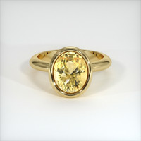 6.75 Ct. Yellow Sapphire Ring, 10K Yellow Gold 1