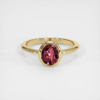 1.19 Ct. Pink Sapphire Ring, 14K Yellow Gold 1
