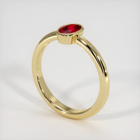 0.62 Ct. Ruby   Ring, 14K Yellow Gold 2