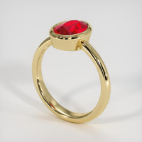 2.17 Ct. Ruby Ring, 14K Yellow Gold 2