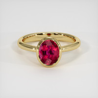 2.09 Ct. Ruby Ring, 14K Yellow Gold 1