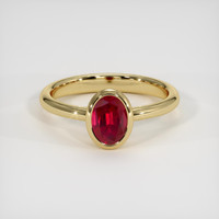 1.10 Ct. Ruby Ring, 14K Yellow Gold 1