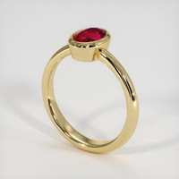 1.10 Ct. Ruby Ring, 14K Yellow Gold 2