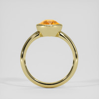 4.08 Ct. Yellowish Orange Sapphire Ring, 14K Yellow Gold 3