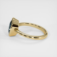 2.54 Ct. Greenish Blue Sapphire Ring, 14K Yellow Gold 4
