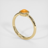 0.75 Ct. Orange Sapphire Ring, 14K Yellow Gold 2