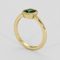 0.89 Ct. Green Sapphire Ring, 14K Yellow Gold 2