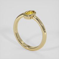 0.52 Ct. Orangish Yellow Sapphire Ring, 14K Yellow Gold 2