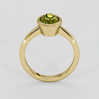 2.43 Ct. Yellowish Green Sapphire Ring, 14K Yellow Gold 3
