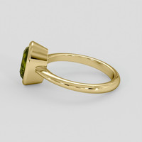 2.43 Ct. Yellowish Green Sapphire Ring, 14K Yellow Gold 4