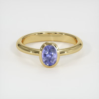 0.63 Ct. Sapphire Ring, 18K Yellow Gold 1