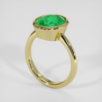 2.56 Ct. Emerald Ring, 18K Yellow Gold 2