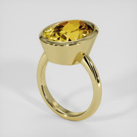 8.25 Ct. Yellow Citrine Ring, 18K Yellow Gold 2