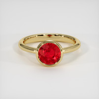 1.81 Ct. Ruby Ring, 18K Yellow Gold 1