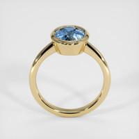 2.54 Ct. Greenish Blue Sapphire Ring, 18K Yellow Gold 3