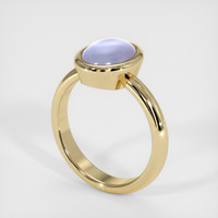 3.27 Ct. Bluish Purple Sapphire Ring, 18K Yellow Gold 2