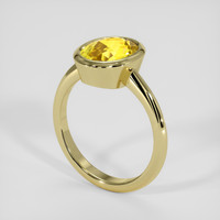 4.26 Ct. Yellow Sapphire Ring, 18K Yellow Gold 2