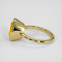 8.11 Ct. Orangish Yellow Sapphire Ring, 18K Yellow Gold 4