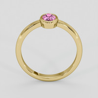0.45 Ct. Purplish Pink Sapphire Ring, 18K Yellow Gold 3