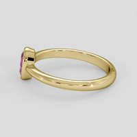0.45 Ct. Purplish Pink Sapphire Ring, 18K Yellow Gold 4