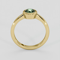 0.90 Ct. Yellowish Green Sapphire Ring, 18K Yellow Gold 3