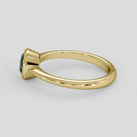 0.90 Ct. Yellowish Green Sapphire Ring, 18K Yellow Gold 4